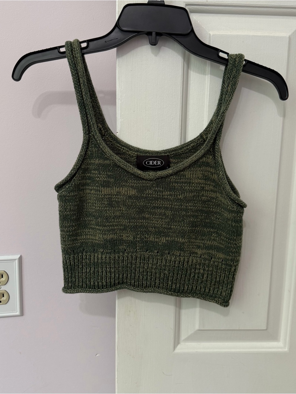 Cider Moss Green Knit Top